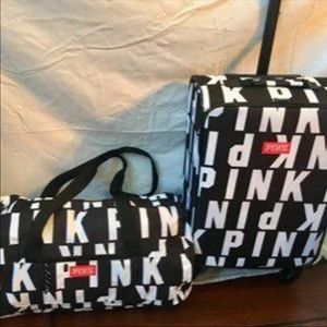 Pink luggage set